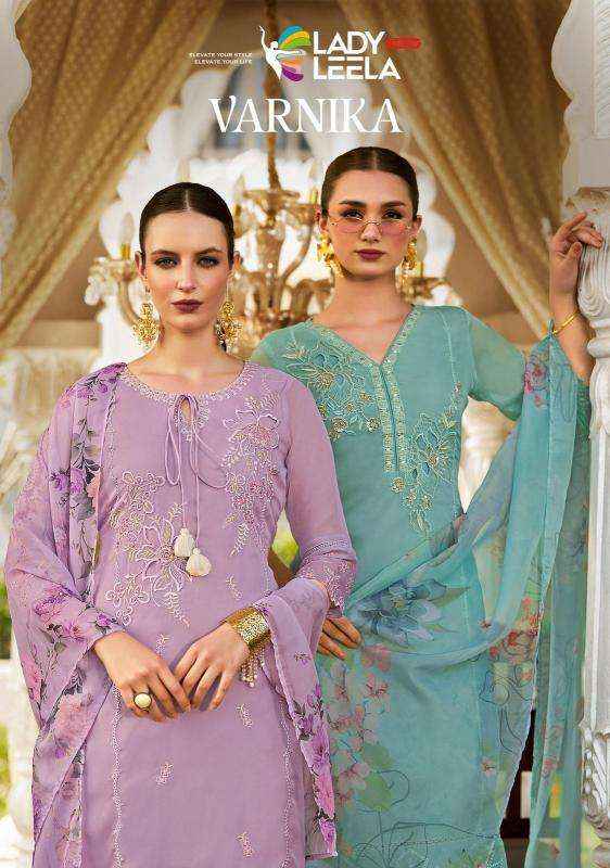 Lady Leela Varnika Wholesale Organza Designer Readymade Suits ( 6 pcs Catalog )