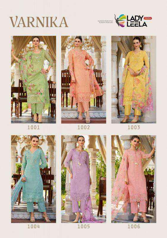 Lady Leela Varnika Wholesale Organza Designer Readymade Suits ( 6 pcs Catalog )
