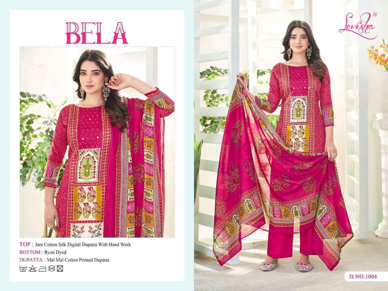 Levisha Bela Wholesale Jam Cotton Salwar Kameez At Wholesale Price ( 4 pcs Catalogue )