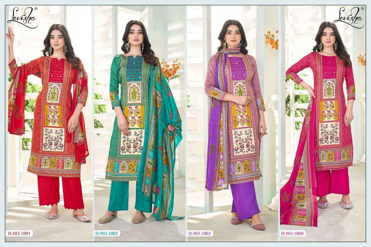 Levisha Bela Wholesale Jam Cotton Salwar Kameez At Wholesale Price ( 4 pcs Catalogue )