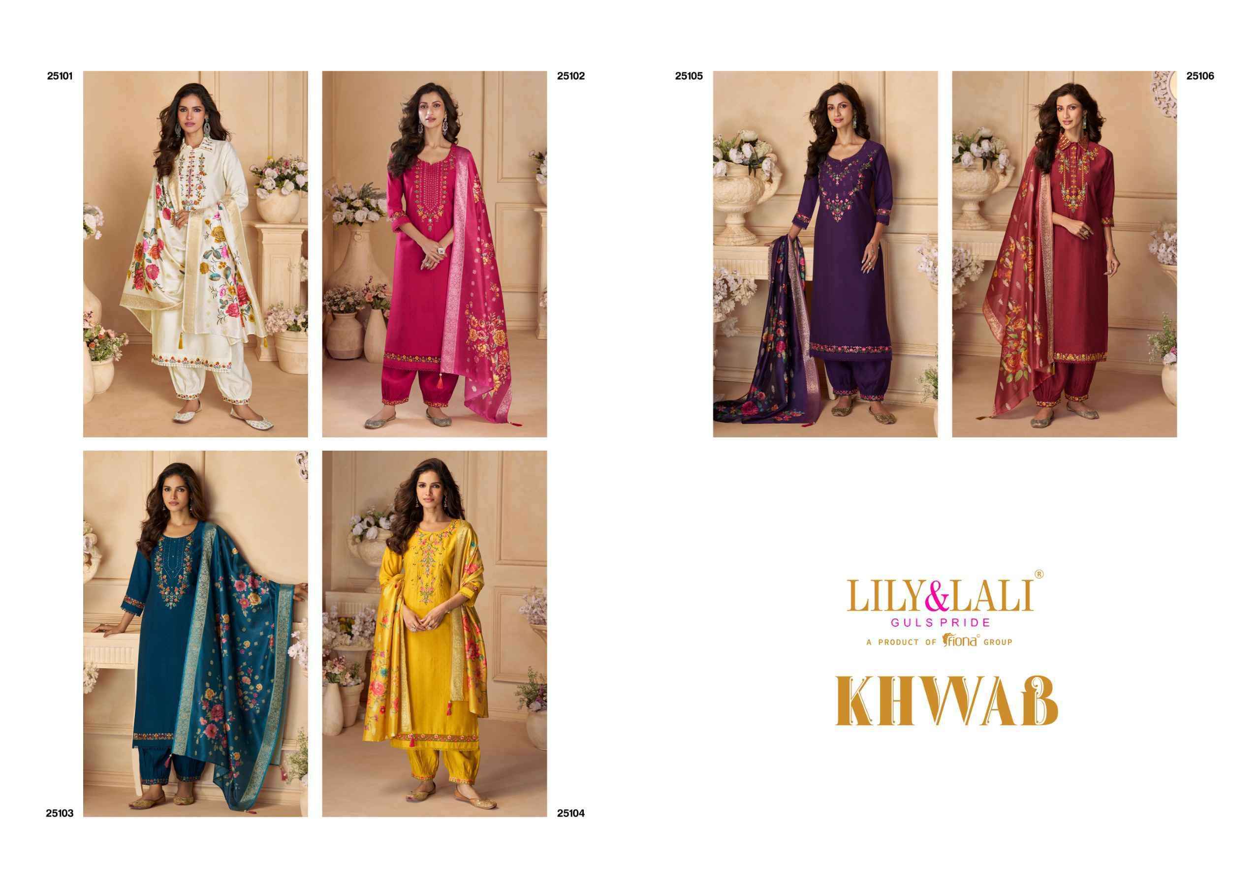 Lily And Lali Khwab Readymade Stylish Suits - Wholesale Surat Market ( 6 Pcs Catalogue )