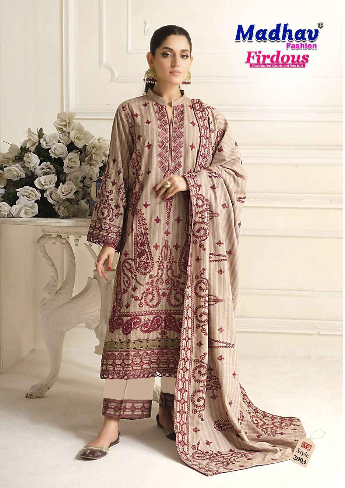 Madhav Fashion Firdous Vol 2 Wholesale Pakistani Suits ( 6 pcs Catalogue )