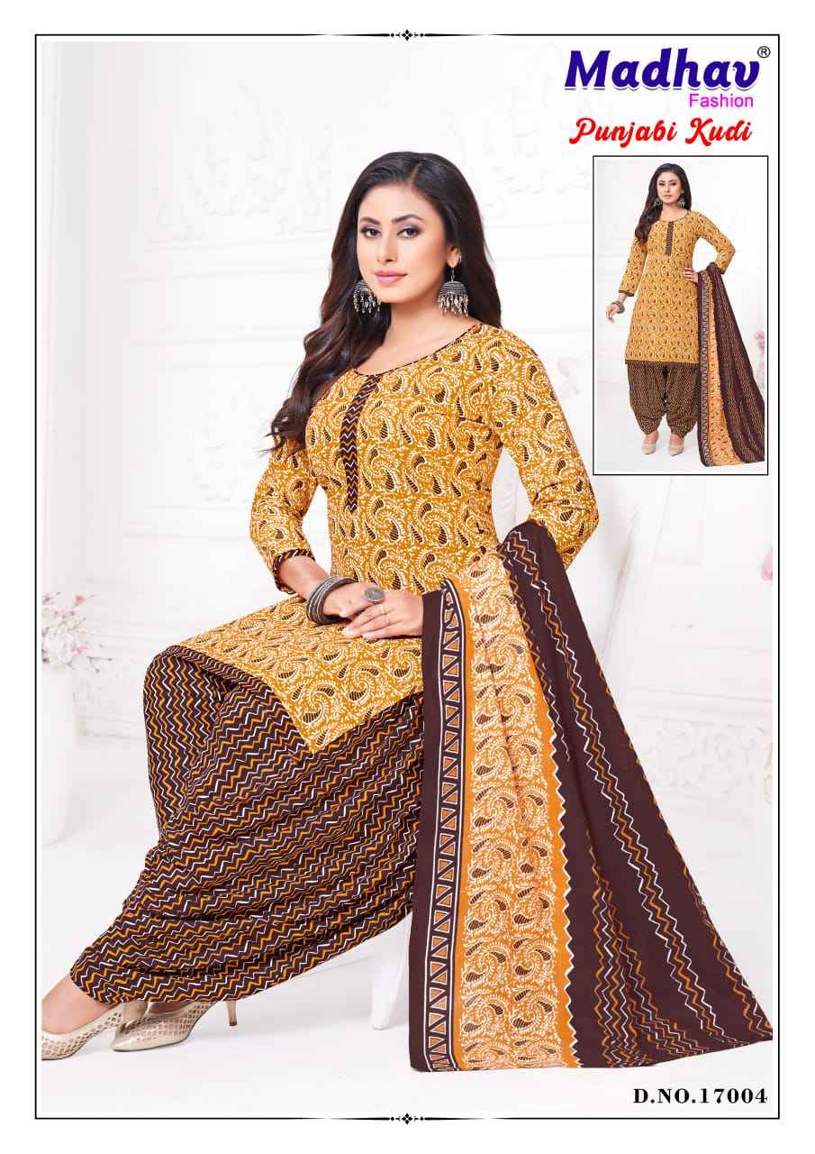Madhav Panjabi Kudi Vol 17 Wholesale Printed Cotton Dress Material ( 10 Pcs Catalogue )