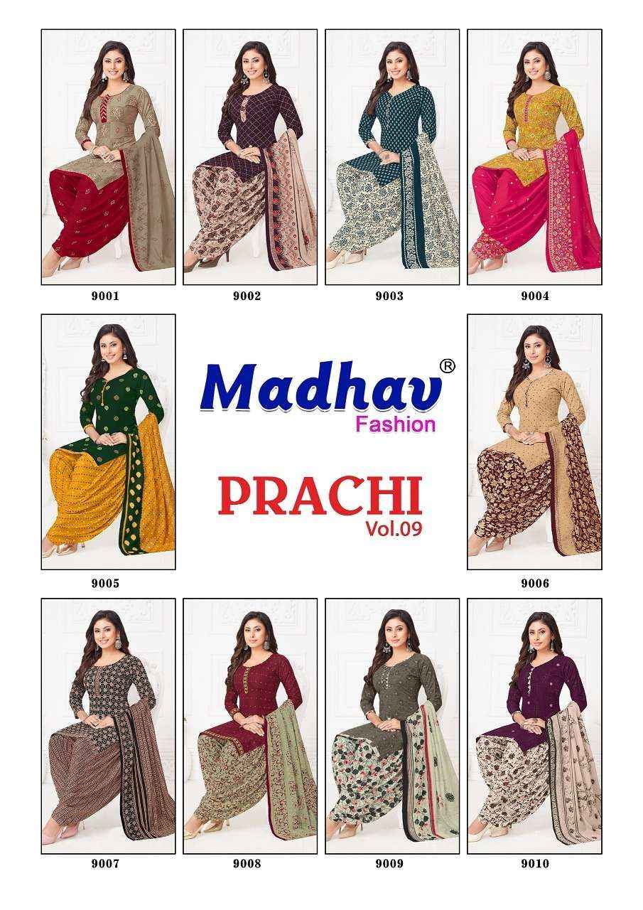Madhav Prachi Vol 9 Wholesale Cotton Printed Dress Material ( 10 Pcs Catalogue )