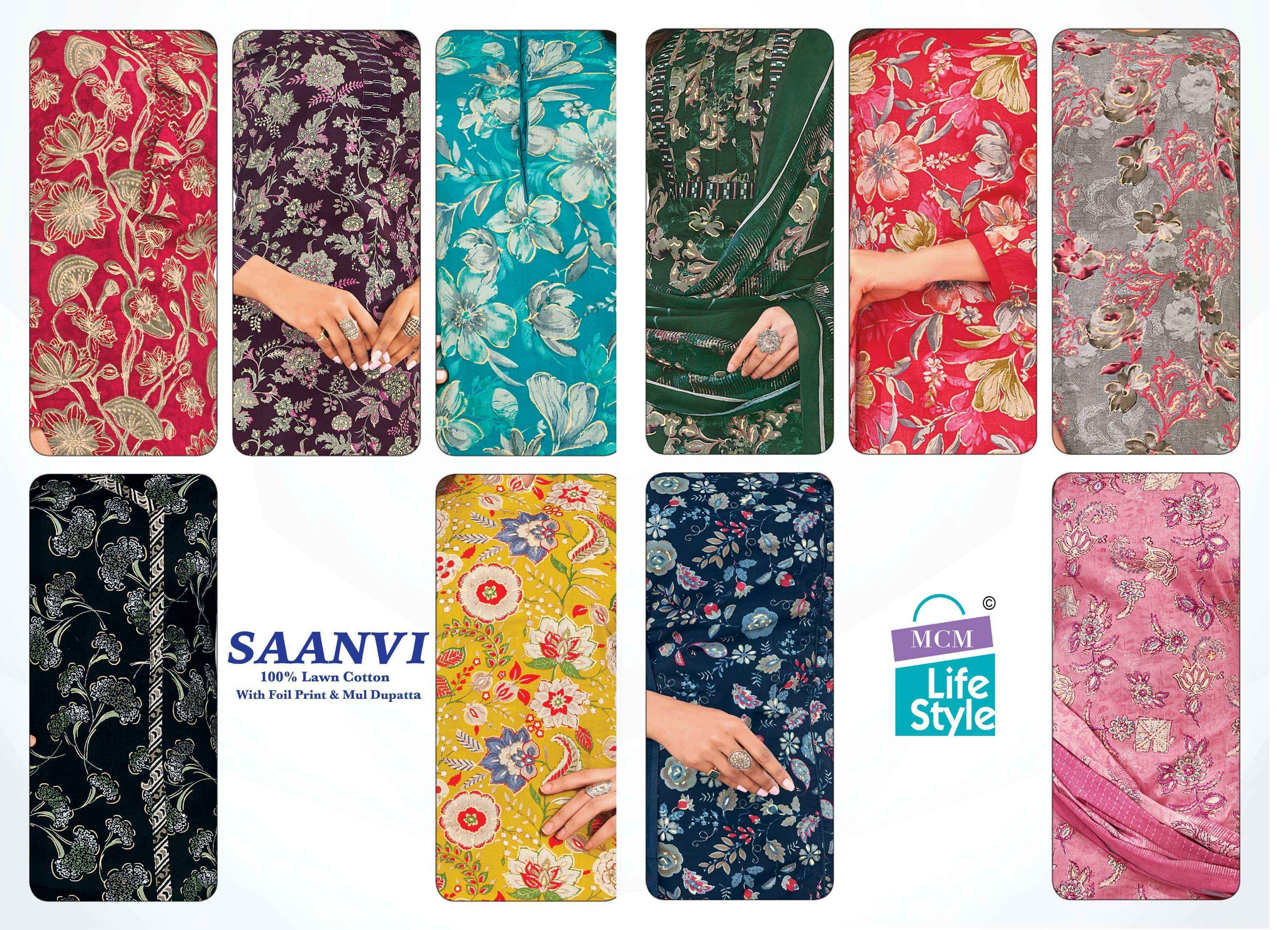 MCM Lifestyle Saanvi Wholesale Lawn Cotton Dress Material ( 10 pcs Catalogue )