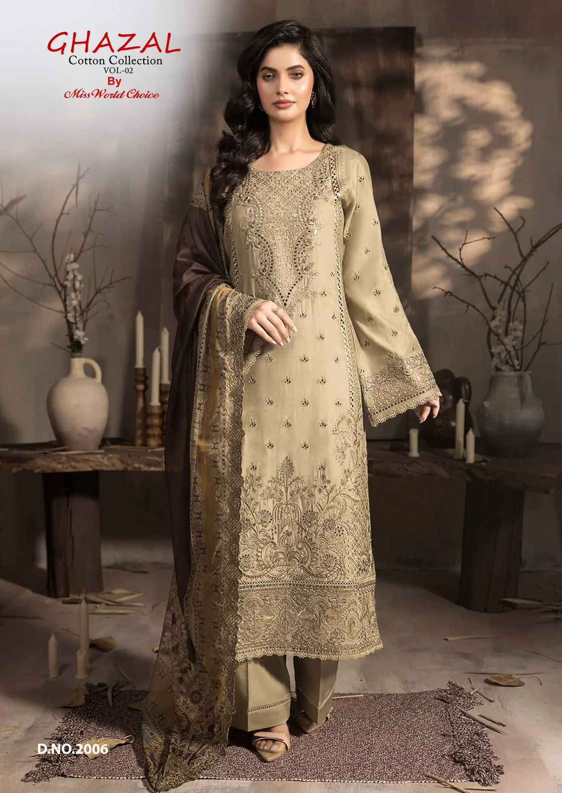 Miss World Choice Ghazal Vol 2 Cotton Dress Material ( 6 Pcs Catalogue )