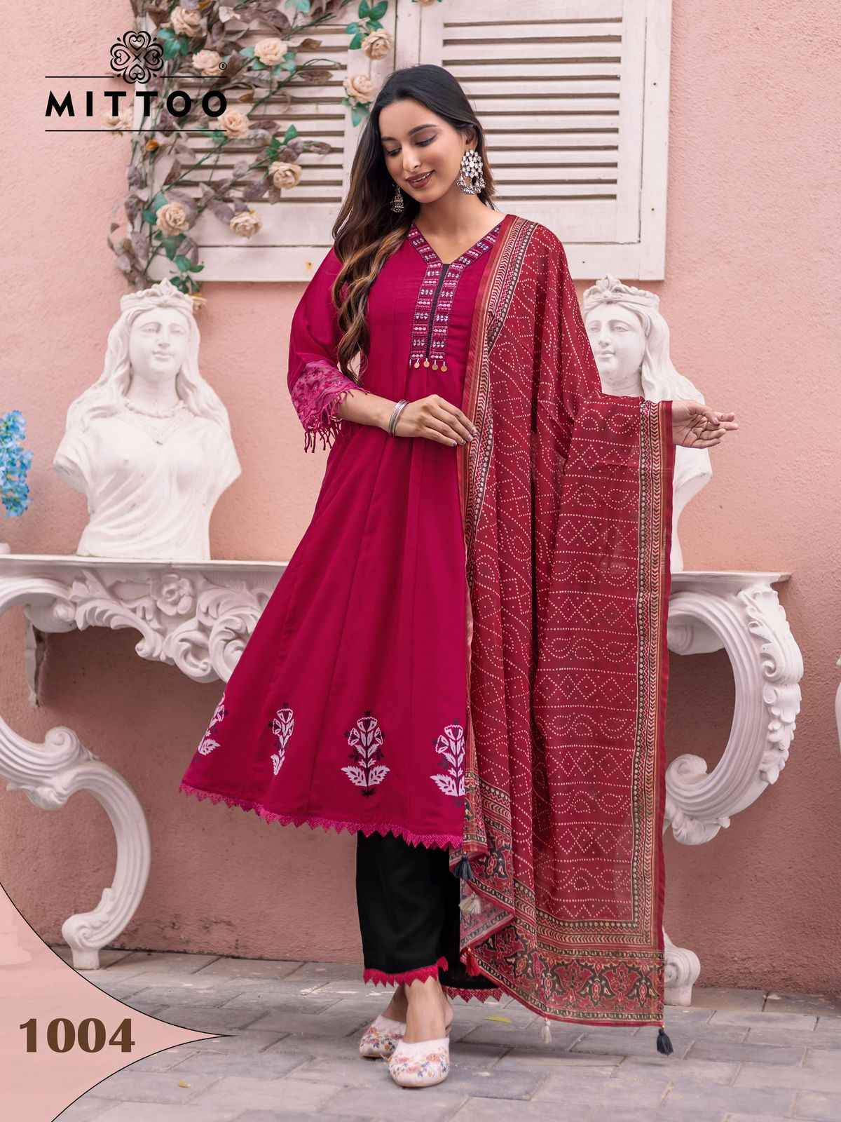 Mittoo Fashion Baarati Vichitra Designer Deadymade Suits ( 4 Pcs Catalogue )