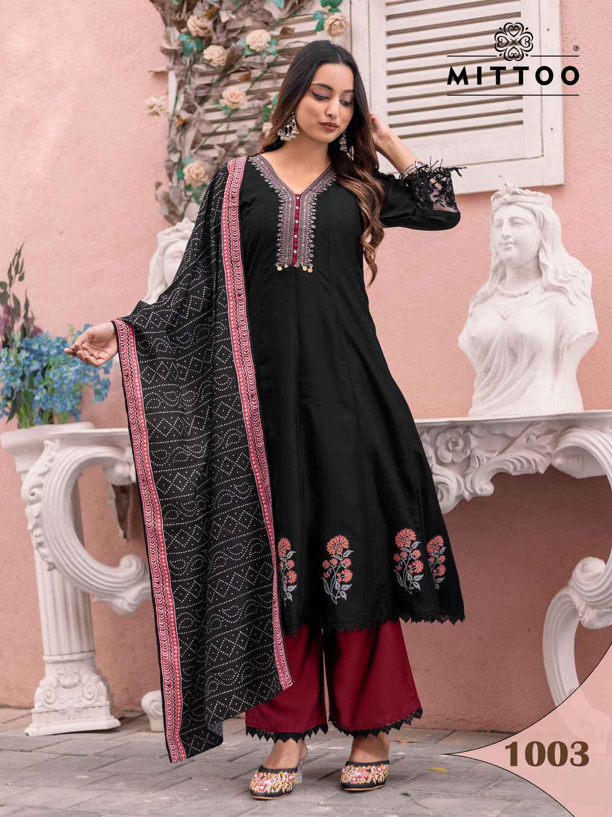 Mittoo Fashion Baarati Vichitra Designer Deadymade Suits ( 4 Pcs Catalogue )