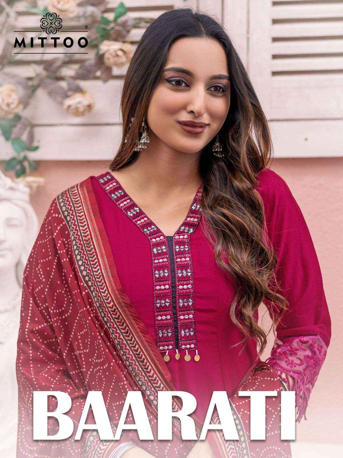 Mittoo Fashion Baarati Vichitra Designer Deadymade Suits ( 4 Pcs Catalogue )