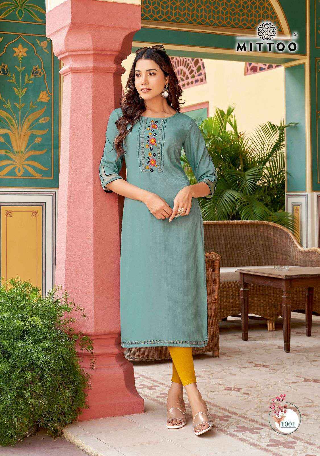Mittoo Kalista Rayon Kurti Latest Catalog Wholesale Price ( 4 pcs Catalogue )