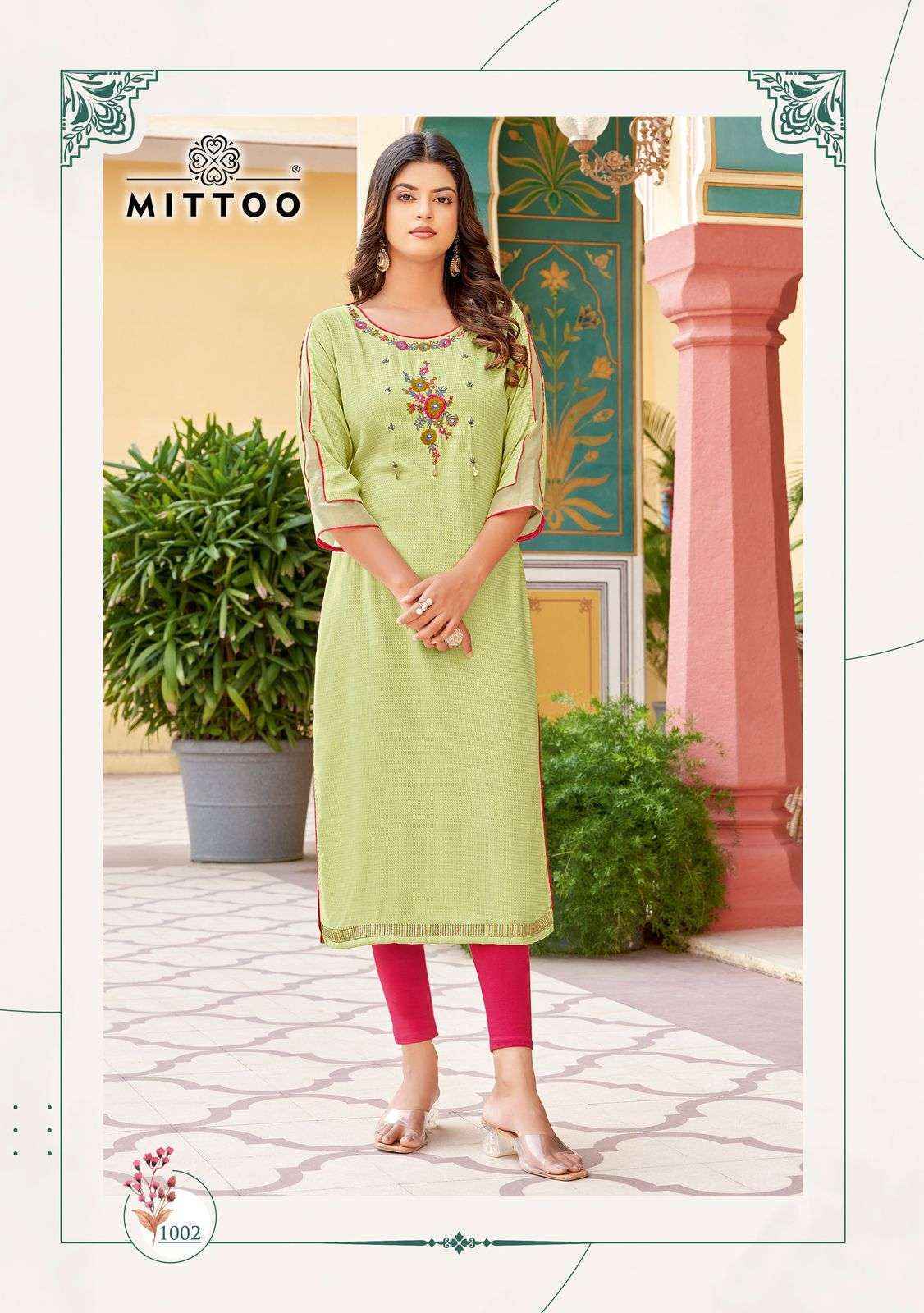 Mittoo Kalista Rayon Kurti Latest Catalog Wholesale Price ( 4 pcs Catalogue )