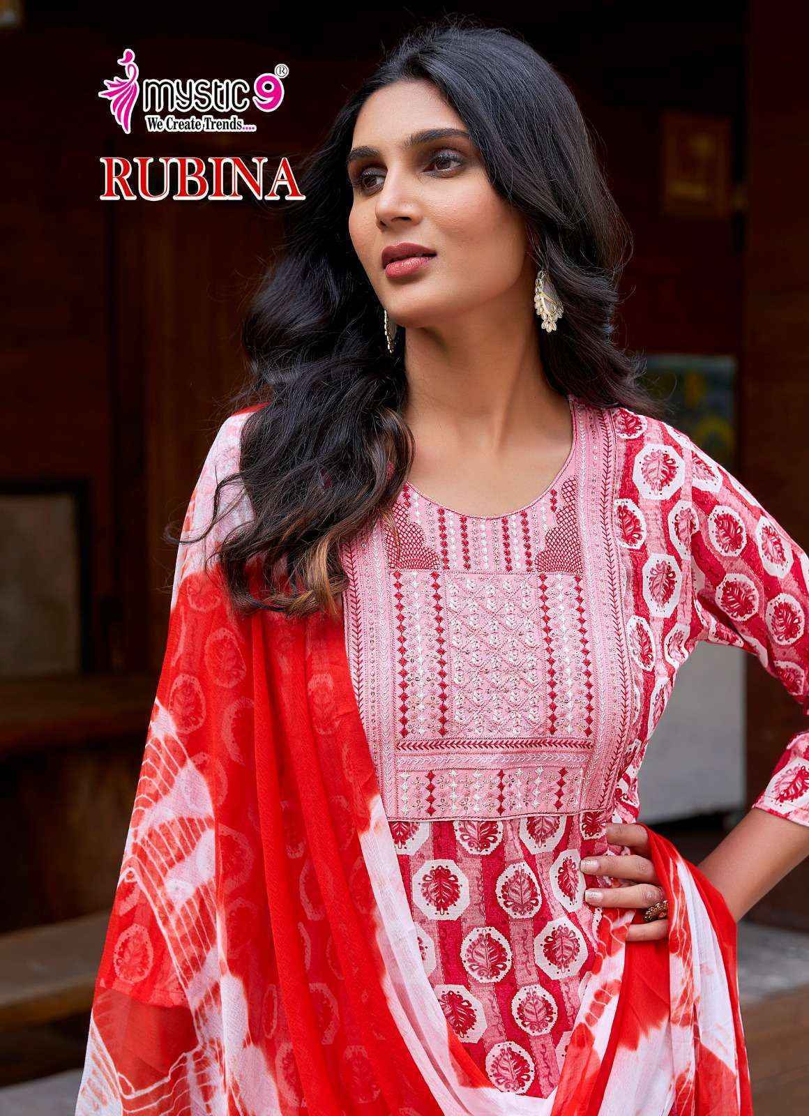 Mystic 9 Rubina Vol 7 Wholesale Rayon Readymade Suits ( 8 pcs Catalogue )