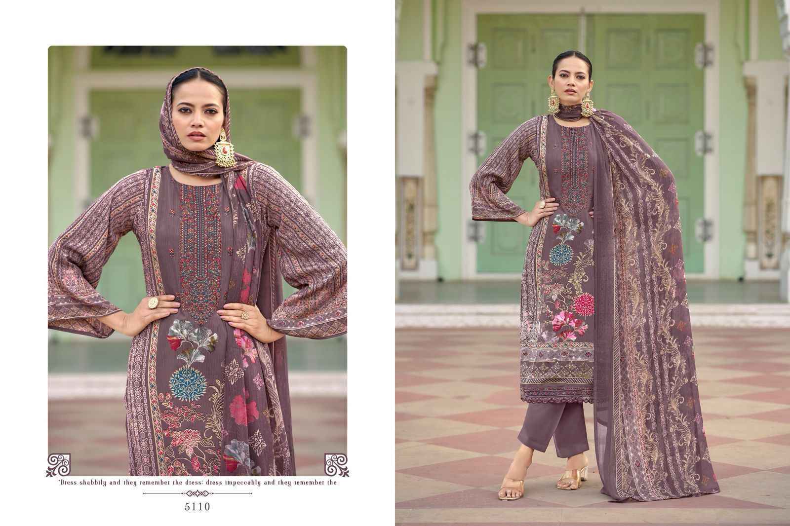 Pakiza Prints Muskan Vol 51 Kashmiri Crape Dress Material ( 10 Pcs Catalogue )