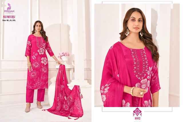 Poonam Designer Sumeru Viscouse Rayon Kurti Set Wholesale Price ( 4 Pcs Catalog )