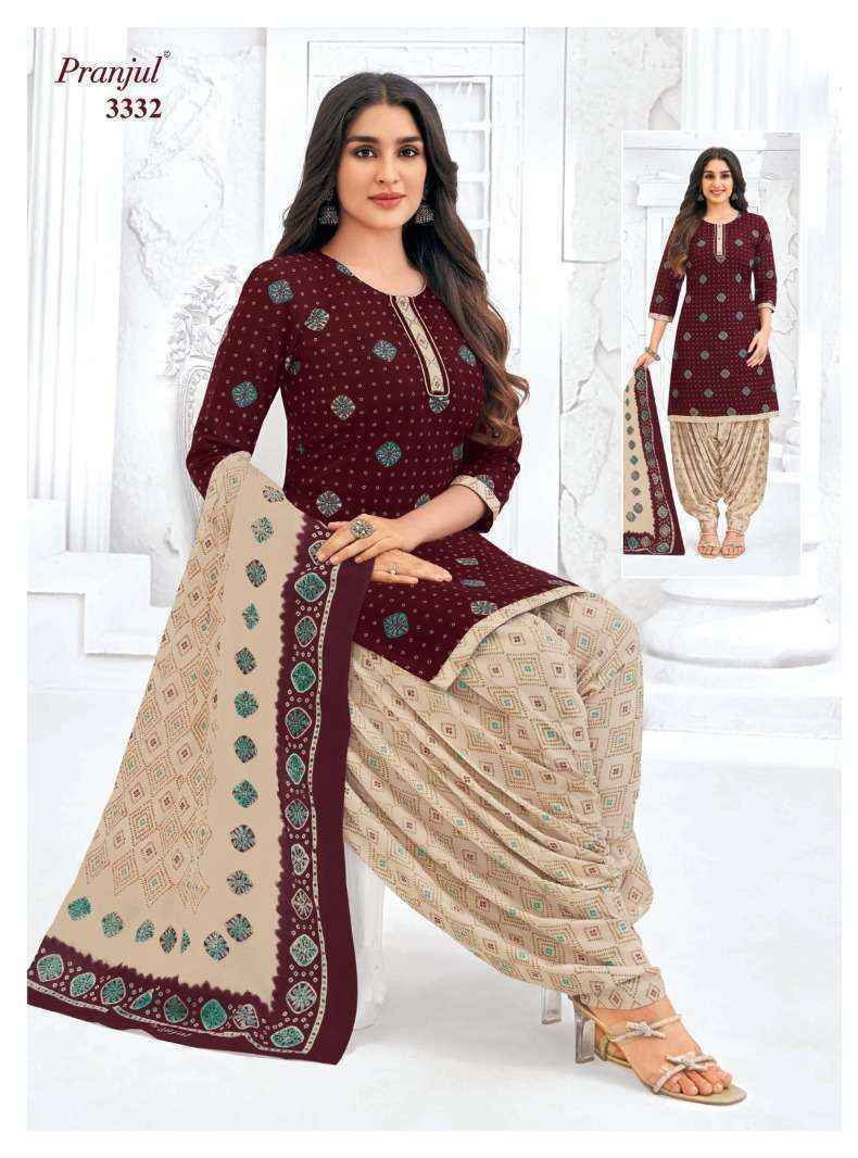 Pranjul Suits Vol 33 Cotton Patiyala Salwar Suits ( 12 pcs Catalogue )