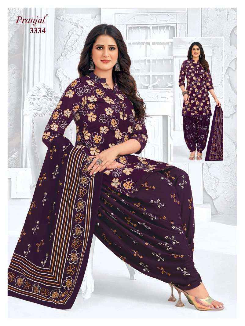 Pranjul Suits Vol 33 Cotton Patiyala Salwar Suits ( 12 pcs Catalogue )