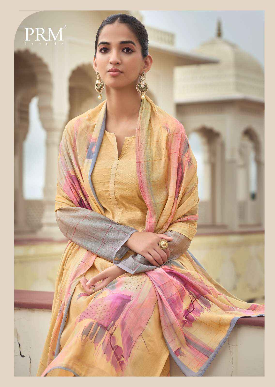 Prm Trendz Eknoor Wholesale Fancy Work Muslin Suits ( 6 Pcs Catalog )