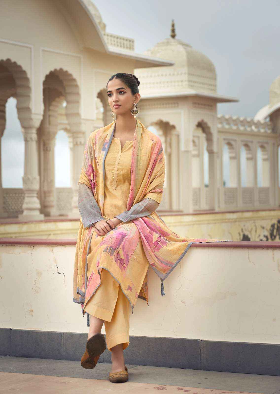 Prm Trendz Eknoor Wholesale Fancy Work Muslin Suits ( 6 Pcs Catalog )