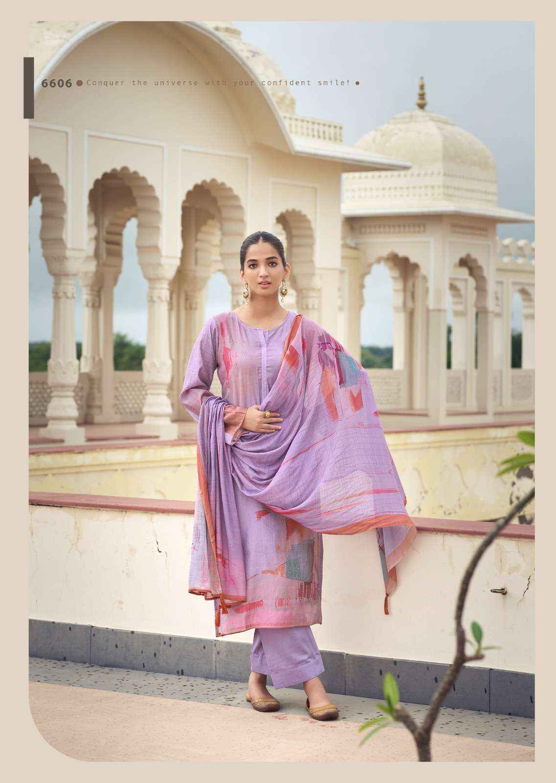 Prm Trendz Eknoor Wholesale Fancy Work Muslin Suits ( 6 Pcs Catalog )