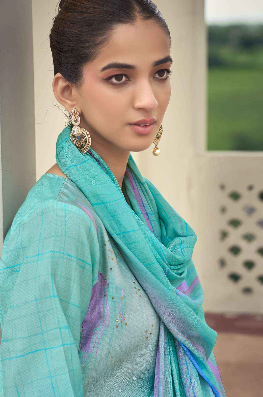 Prm Trendz Eknoor Wholesale Fancy Work Muslin Suits ( 6 Pcs Catalog )
