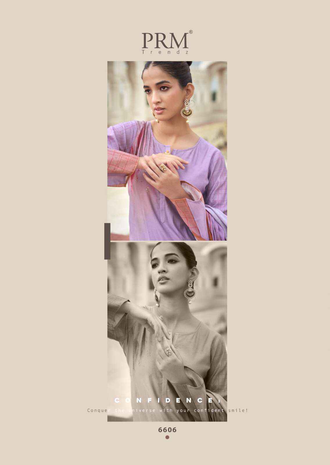 Prm Trendz Eknoor Wholesale Fancy Work Muslin Suits ( 6 Pcs Catalog )