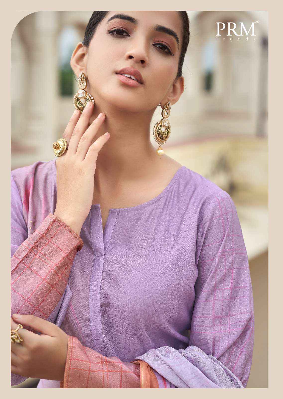 Prm Trendz Eknoor Wholesale Fancy Work Muslin Suits ( 6 Pcs Catalog )