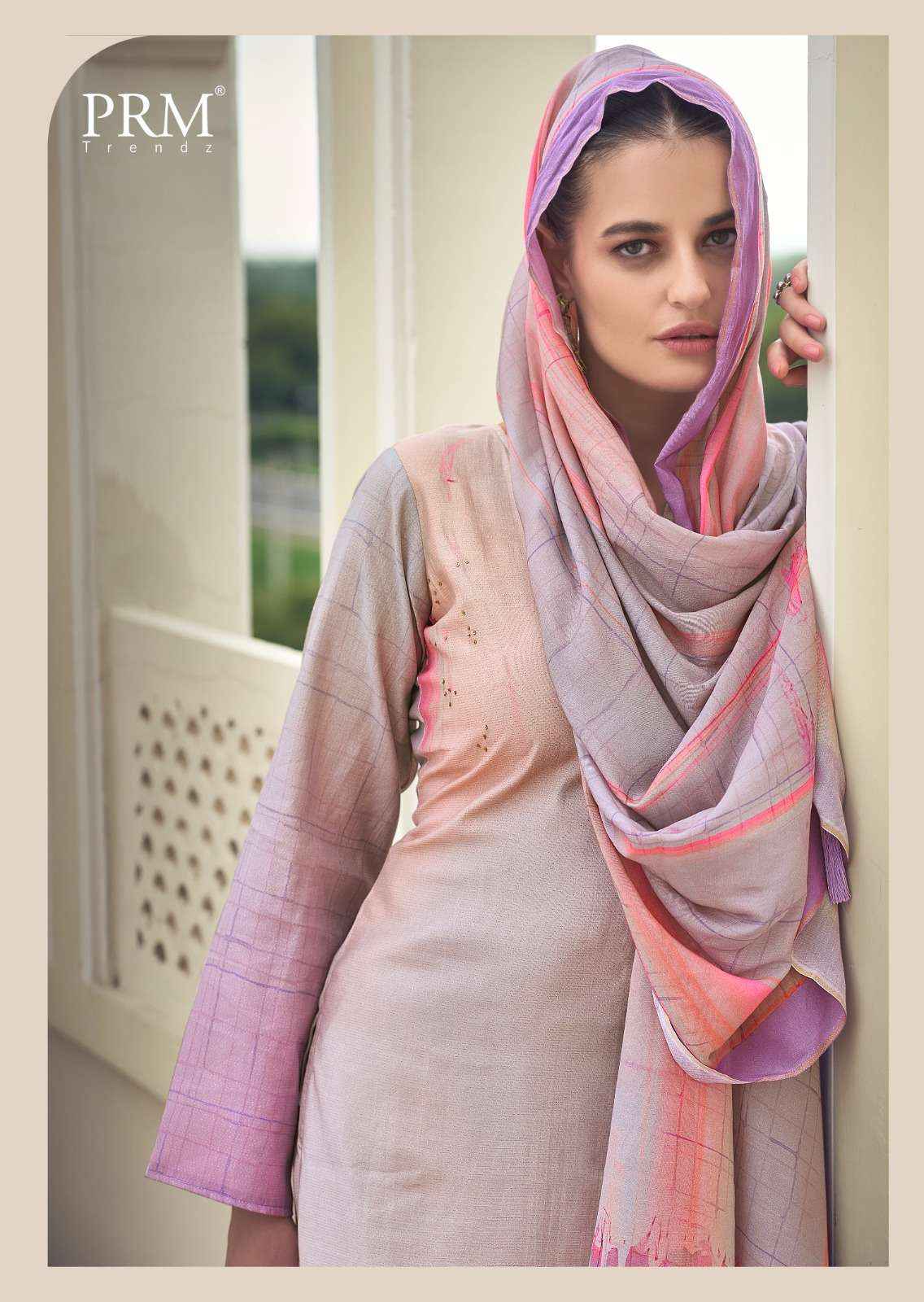 Prm Trendz Eknoor Wholesale Fancy Work Muslin Suits ( 6 Pcs Catalog )
