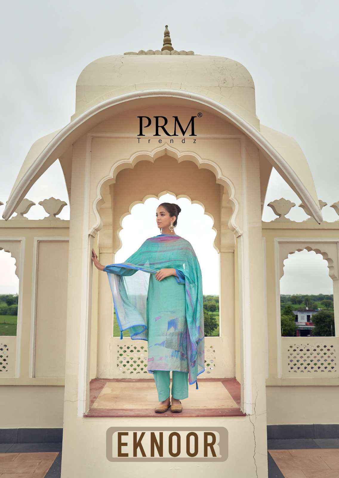 Prm Trendz Eknoor Wholesale Fancy Work Muslin Suits ( 6 Pcs Catalog )
