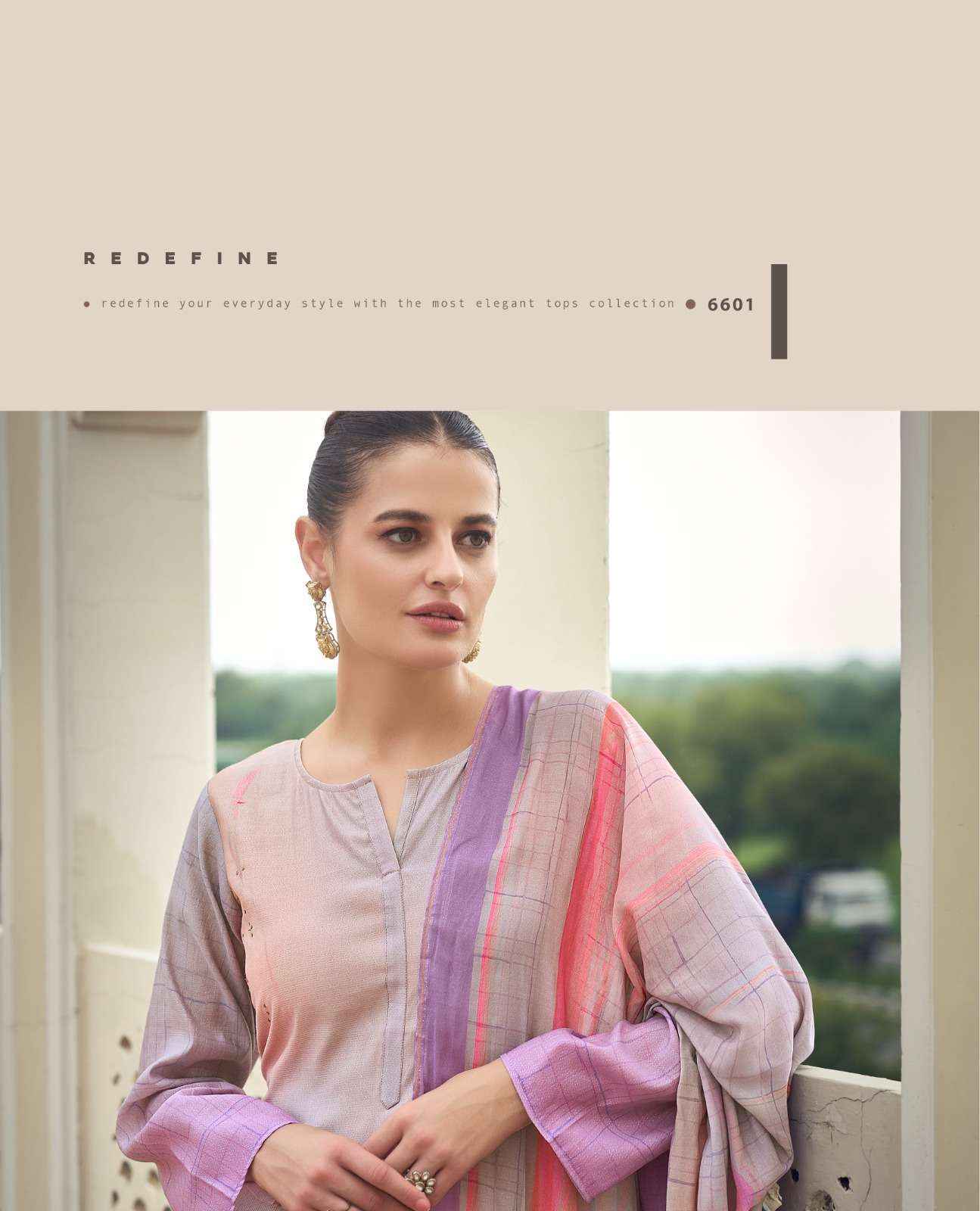 Prm Trendz Eknoor Wholesale Fancy Work Muslin Suits ( 6 Pcs Catalog )