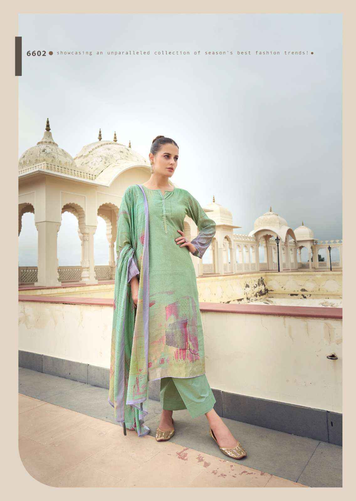 Prm Trendz Eknoor Wholesale Fancy Work Muslin Suits ( 6 Pcs Catalog )