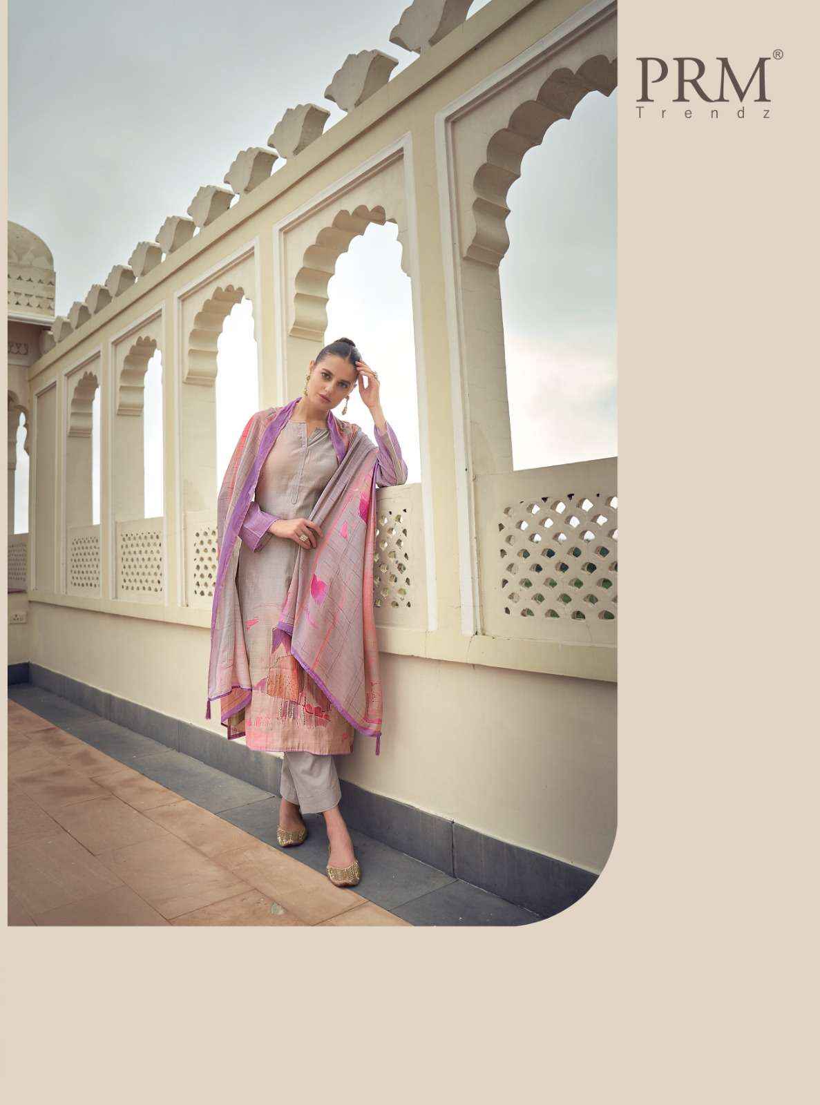 Prm Trendz Eknoor Wholesale Fancy Work Muslin Suits ( 6 Pcs Catalog )