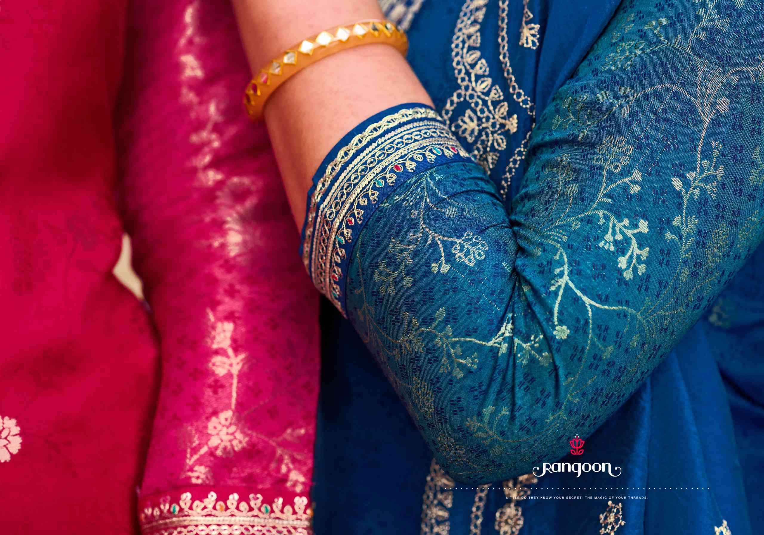 Rangoon Awaari Muslin Jacquard Designer Readymade Suits ( 4 Pcs Catalogue )