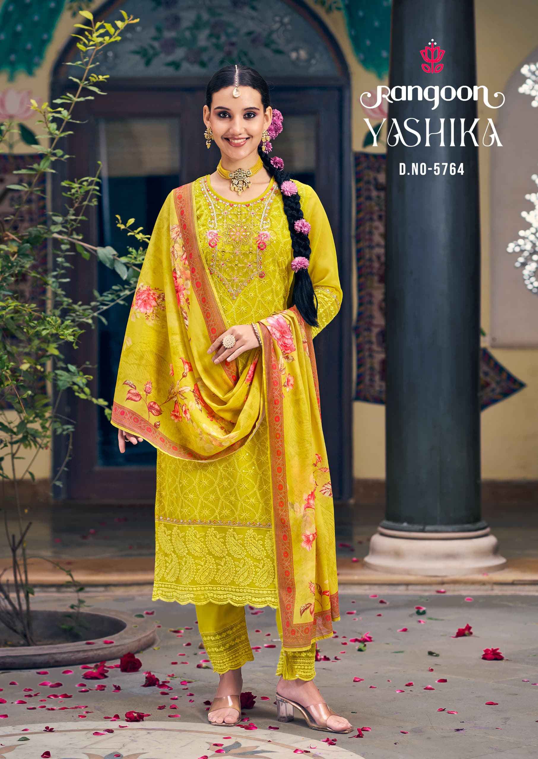 Rangoon Yashika Schiffli Georgette ReadyMade Suits ( 4 Pcs Catalogue )