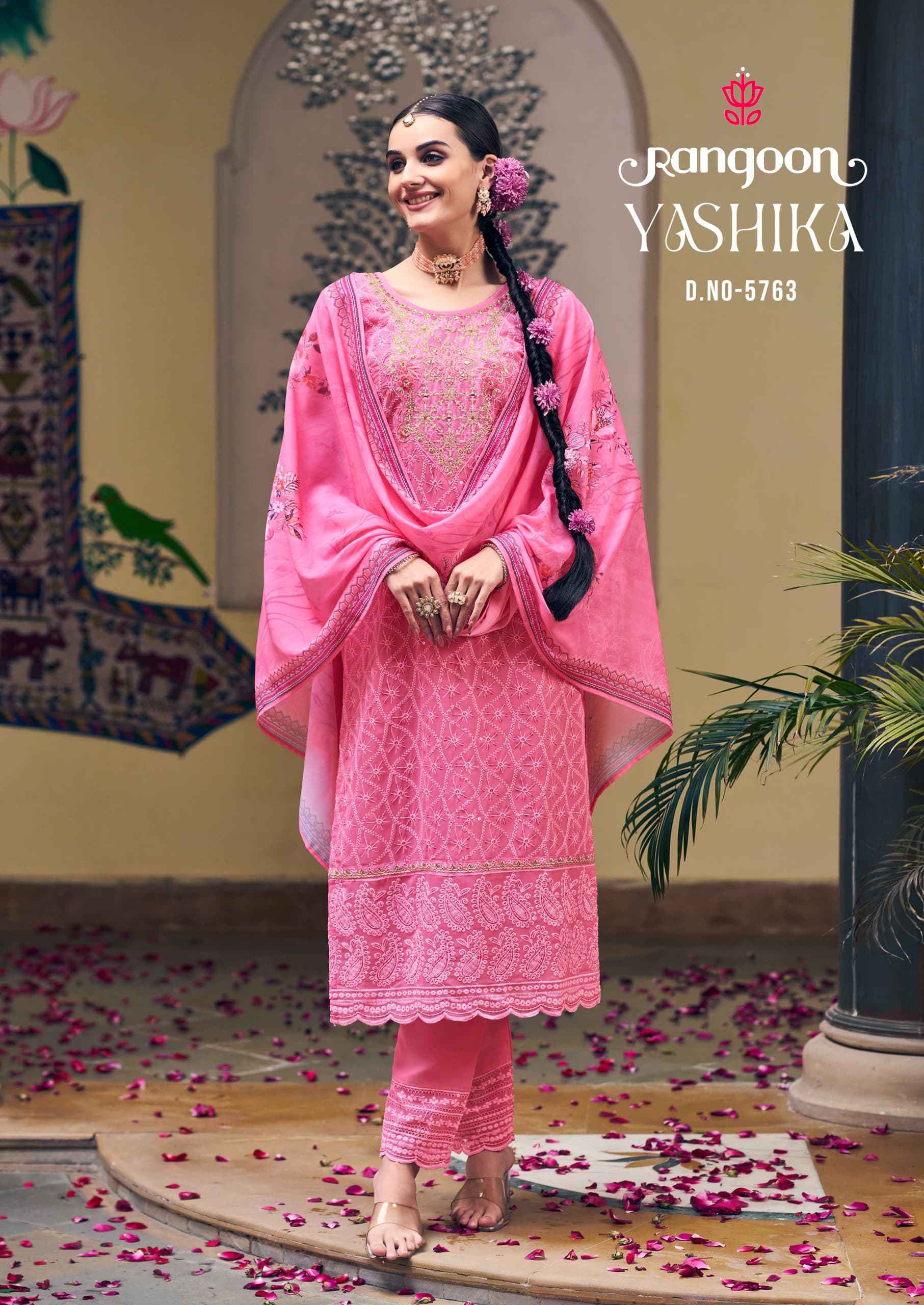Rangoon Yashika Schiffli Georgette ReadyMade Suits ( 4 Pcs Catalogue )
