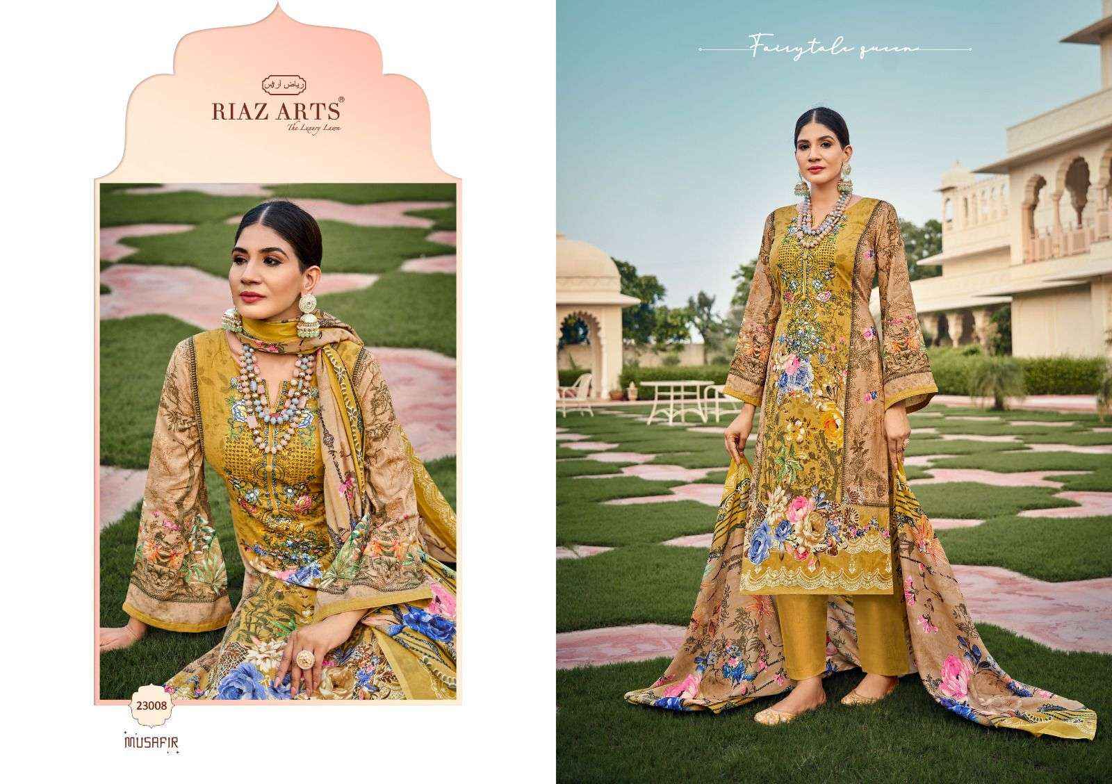Riaz Arts Musafir Vol 15 Pakistani Karachi Lawn Dress Material ( 8 Pcs Catalogue )