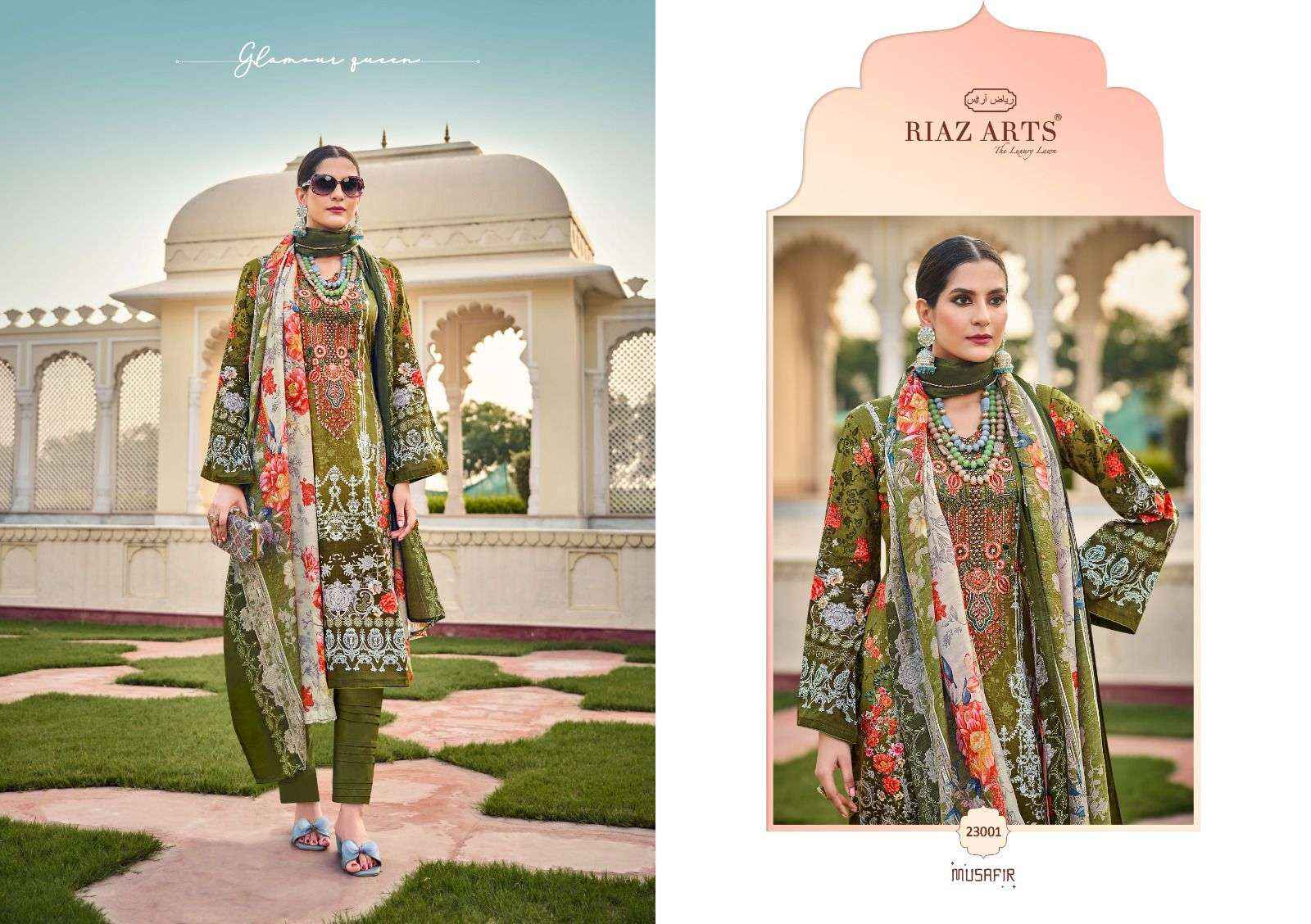 Riaz Arts Musafir Vol 15 Pakistani Karachi Lawn Dress Material ( 8 Pcs Catalogue )