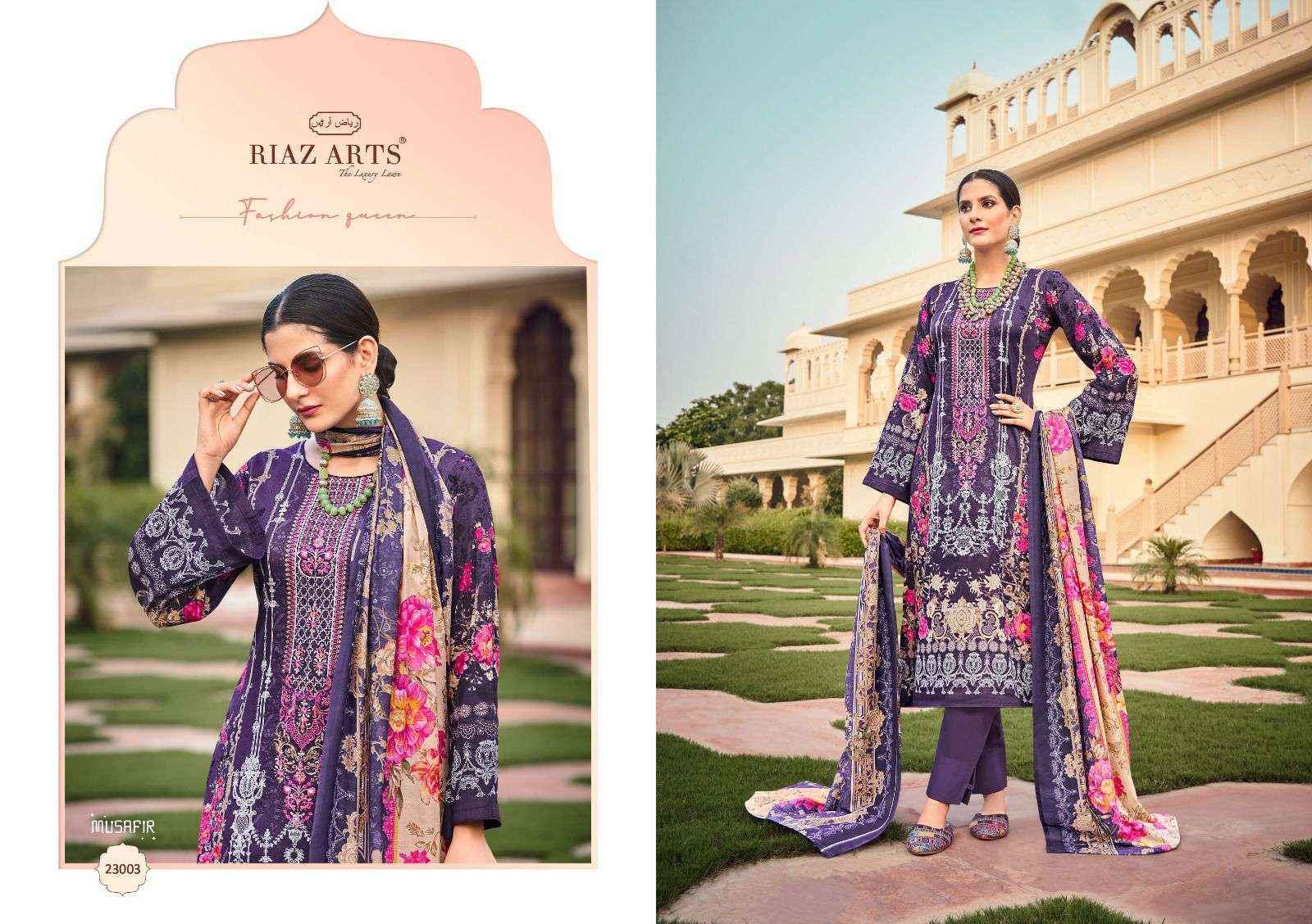 Riaz Arts Musafir Vol 15 Pakistani Karachi Lawn Dress Material ( 8 Pcs Catalogue )