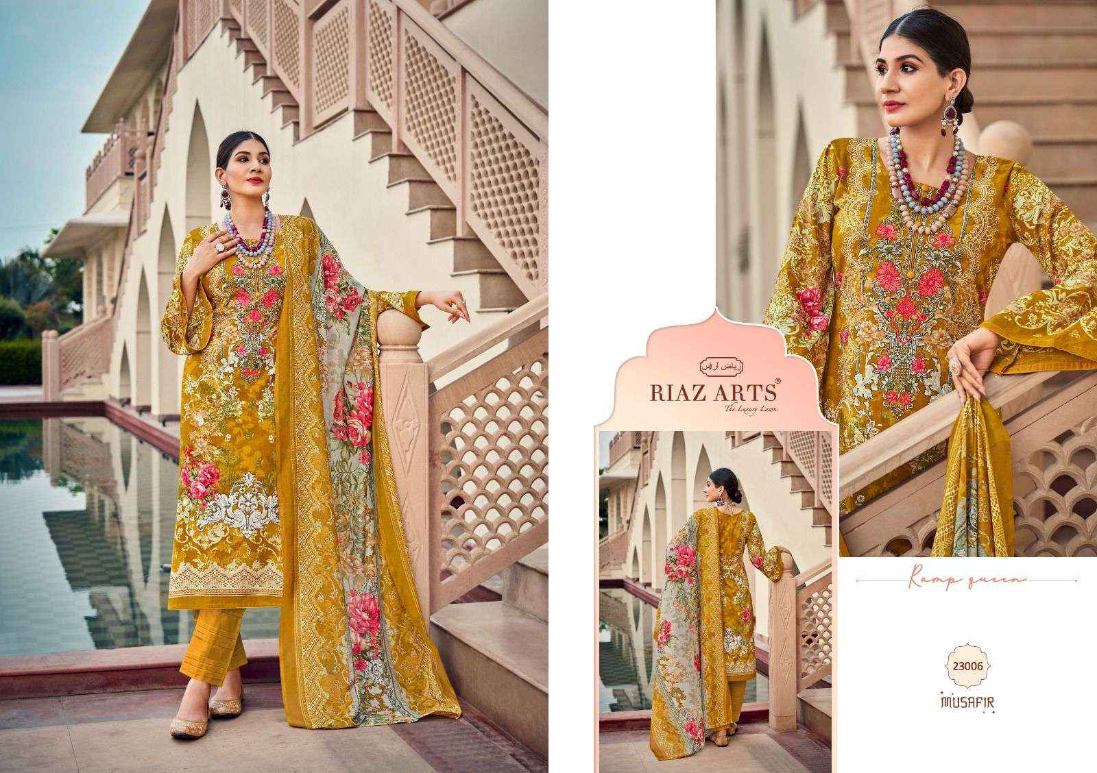 Riaz Arts Musafir Vol 15 Pakistani Karachi Lawn Dress Material ( 8 Pcs Catalogue )