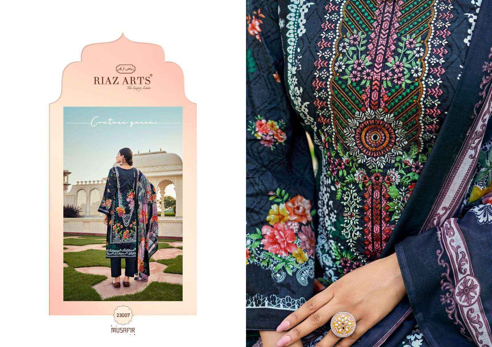 Riaz Arts Musafir Vol 15 Pakistani Karachi Lawn Dress Material ( 8 Pcs Catalogue )