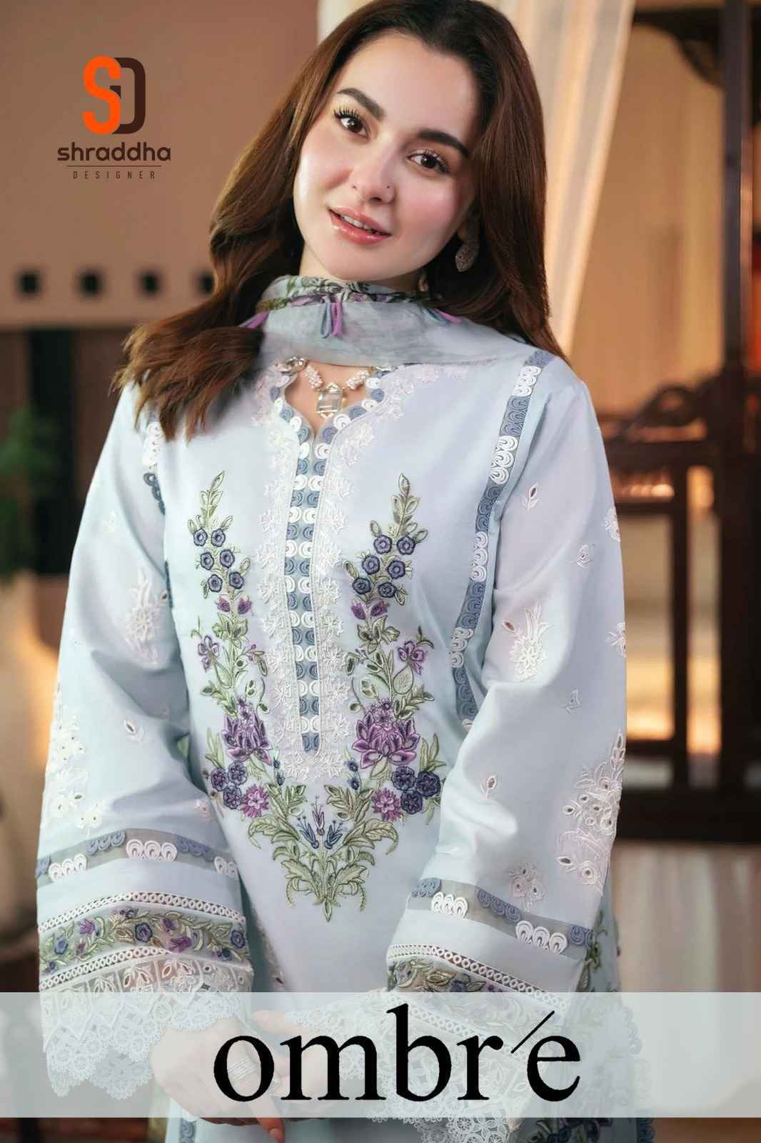 Shraddha Designer Ombre Wholesale Cotton Dress Material ( 4 pcs Catalogue )