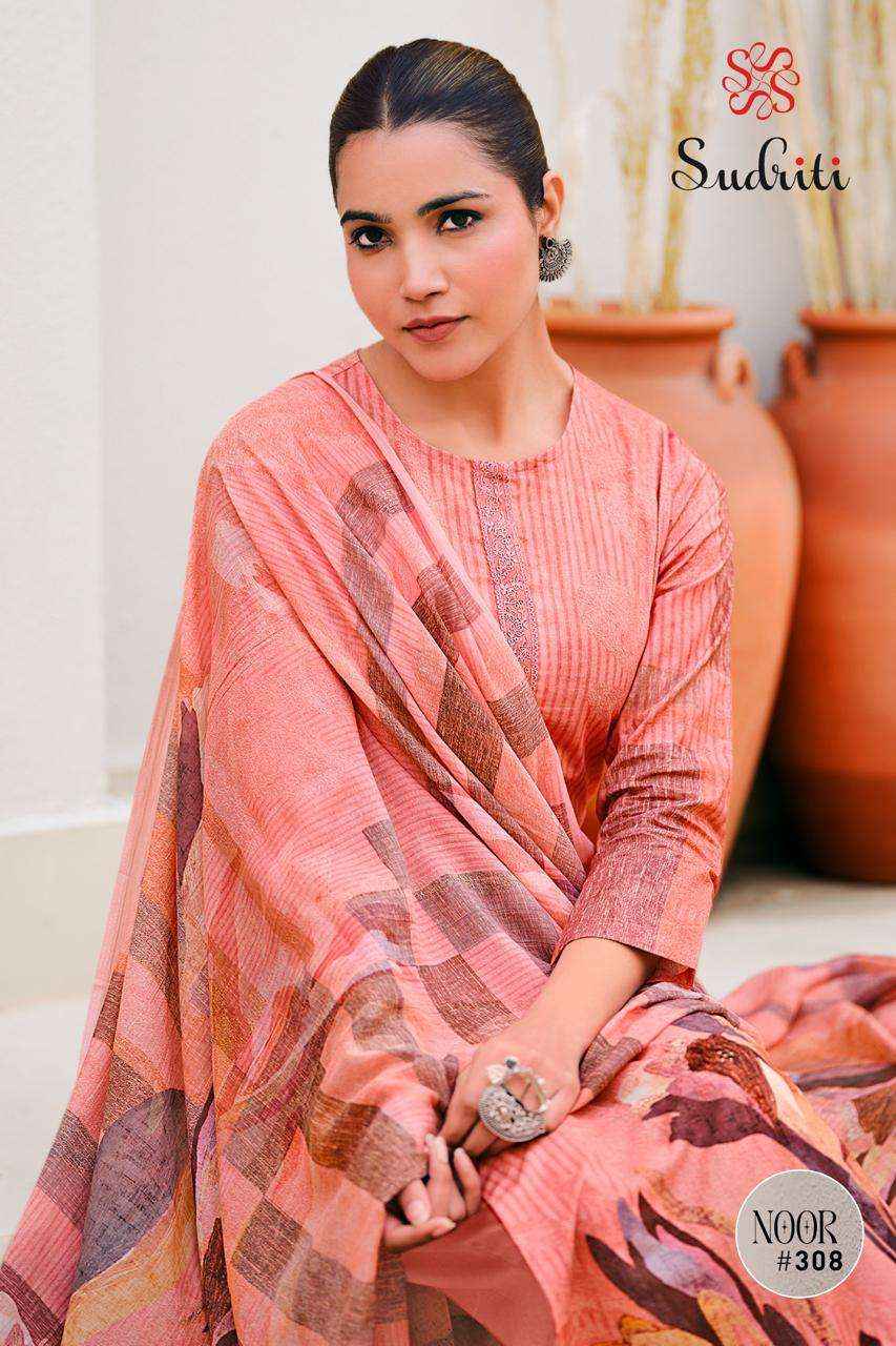 Sudriti Noor Fancy Handwork Pure Cotton Dress Material ( 6 Pcs Catalogue )