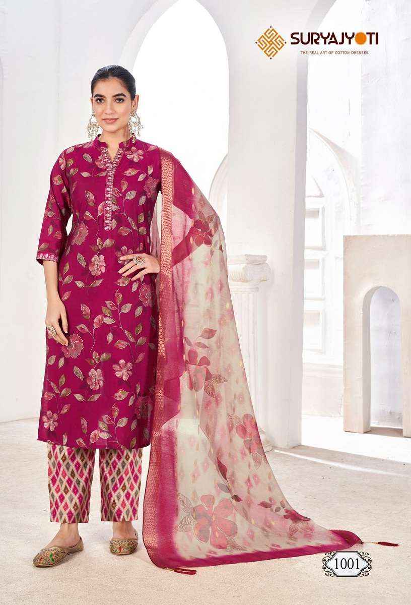 Suryajyoti Karla Vol 1 Readymade Pure Modal Suits ( 8 Pcs Catalogue )