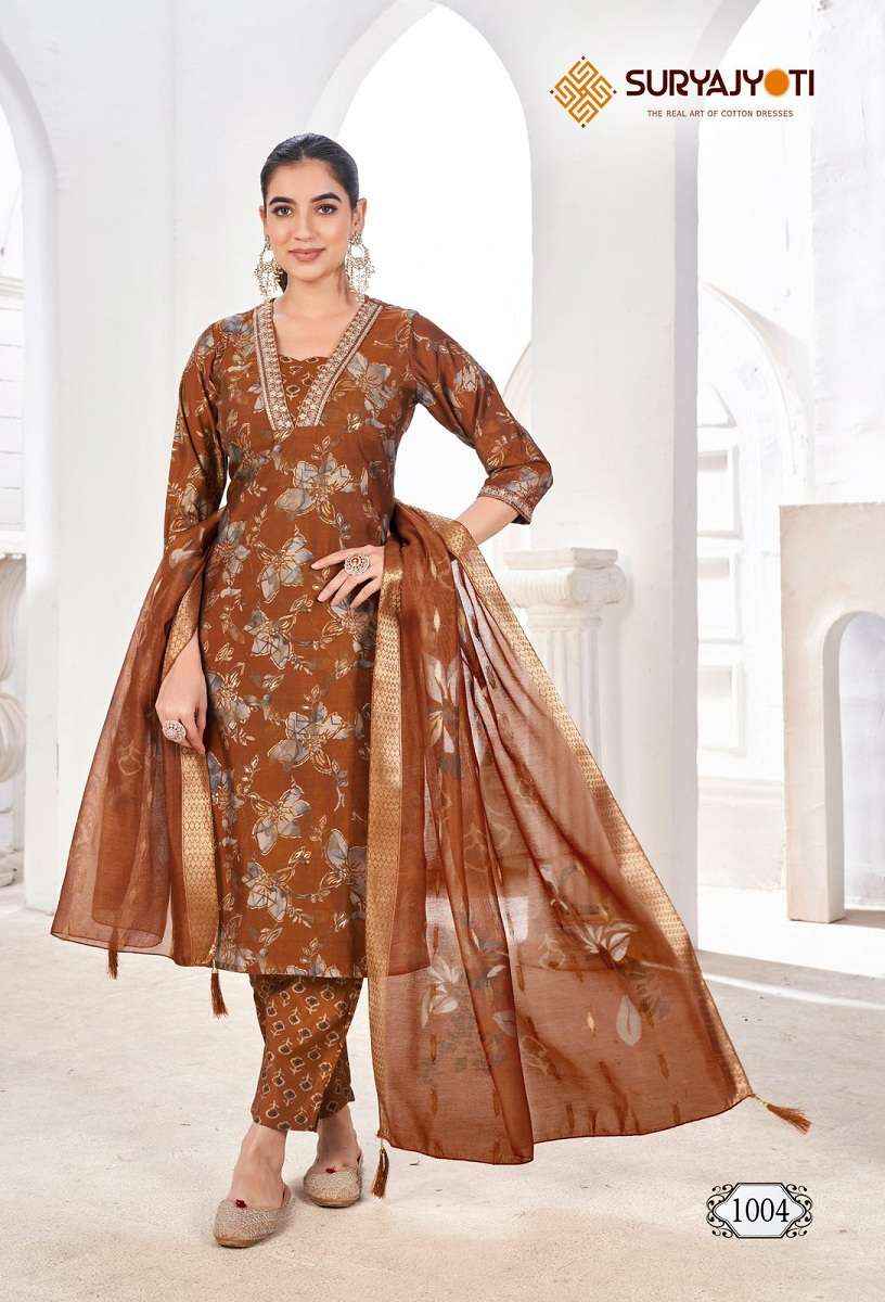 Suryajyoti Karla Vol 1 Readymade Pure Modal Suits ( 8 Pcs Catalogue )