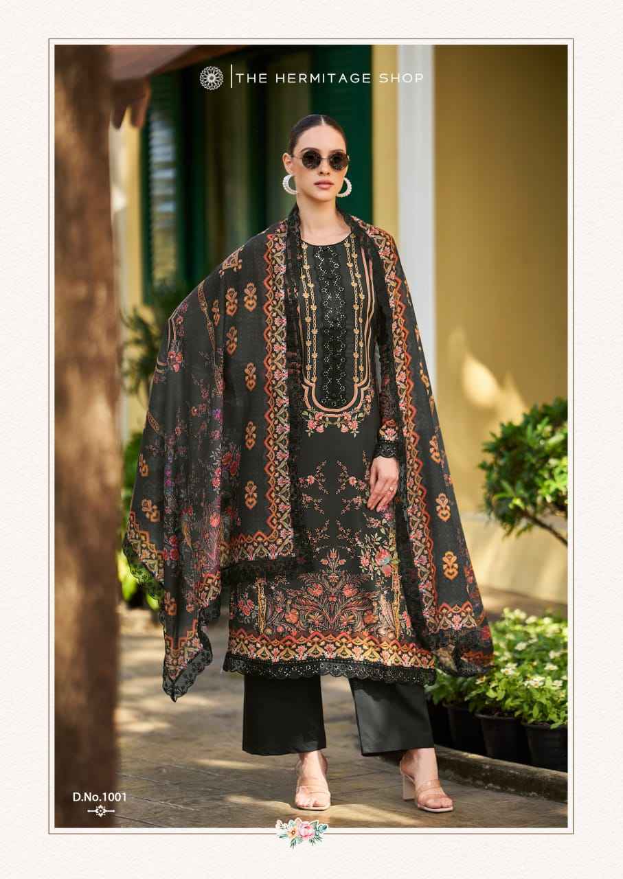 The Hermitage Shop Binsaeed Originals Jam Satin Dress Material Wholesale Price ( 8 Pcs Catalog )