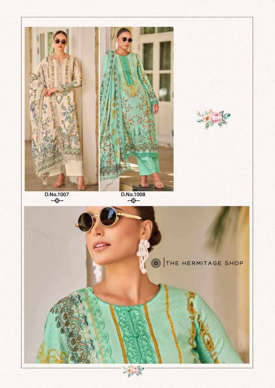 The Hermitage Shop Binsaeed Originals Jam Satin Dress Material Wholesale Price ( 8 Pcs Catalog )