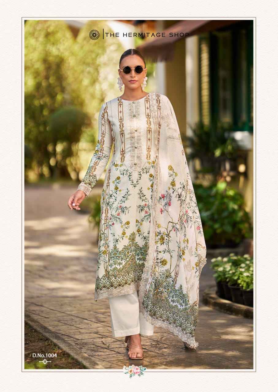 The Hermitage Shop Binsaeed Originals Jam Satin Dress Material Wholesale Price ( 8 Pcs Catalog )