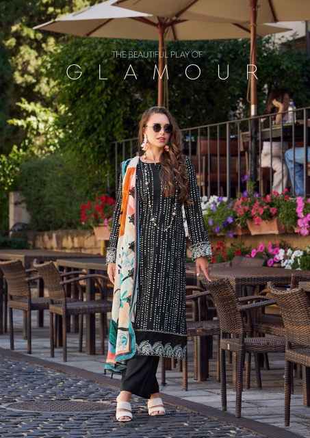 The Hermitage Shop Maham Jam Satin Dress Material Wholesale Price ( 6 Pcs Catalog )