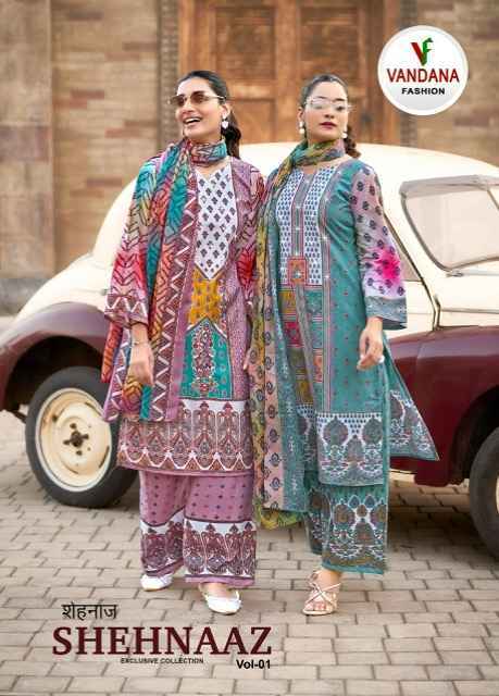 Vandana Fashion Shehnaaz Vol 1 Wholesale Cotton Dress Material ( 8 pcs Catalogue )