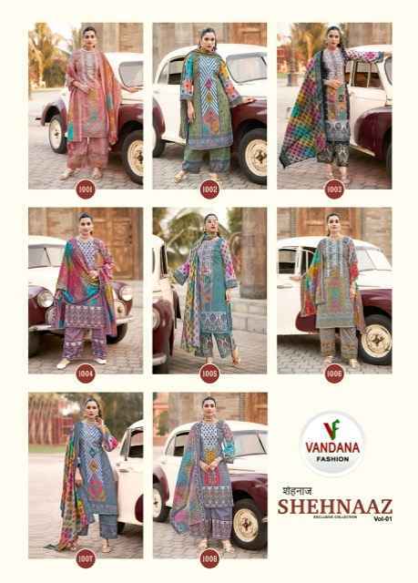 Vandana Fashion Shehnaaz Vol 1 Wholesale Cotton Dress Material ( 8 pcs Catalogue )
