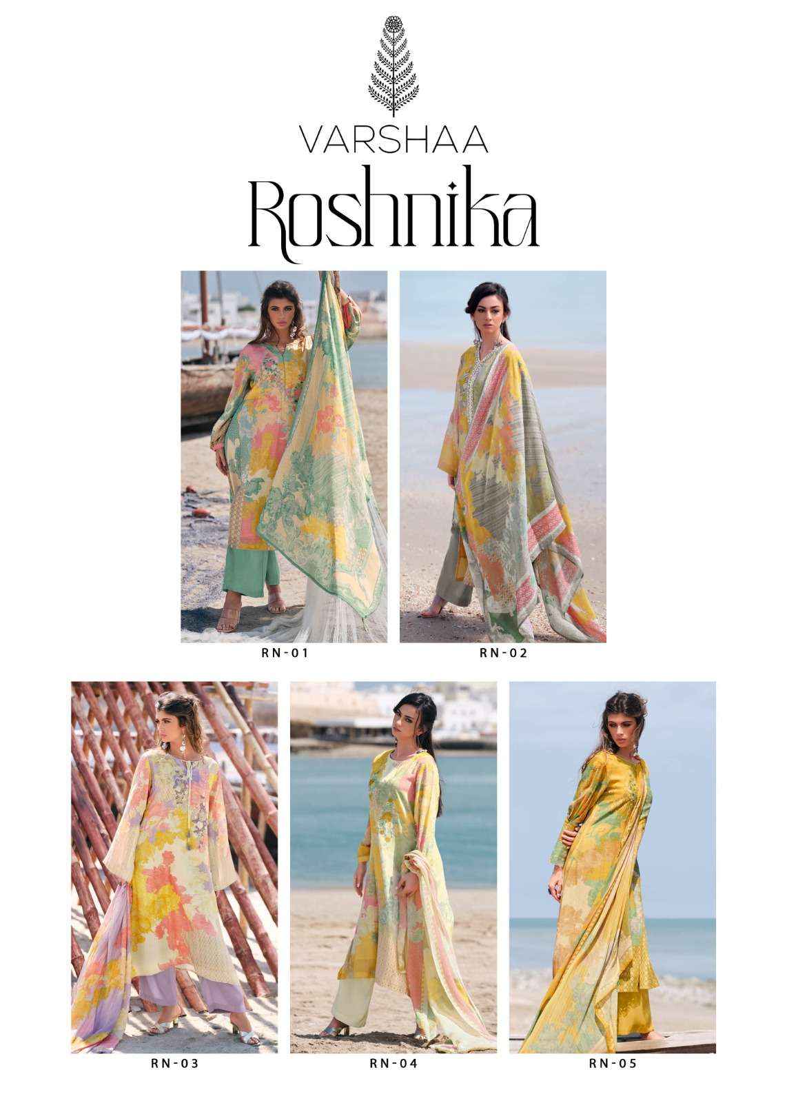 Varsha Fashion Roshnika Wholesale Ladies Dress Material ( 5 Pcs Catalogue )